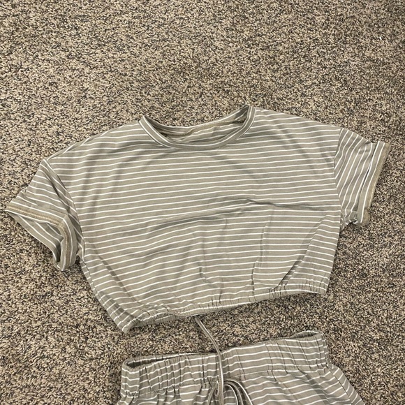 Striped Gray Two-Piece Set - Picture 4 of 4